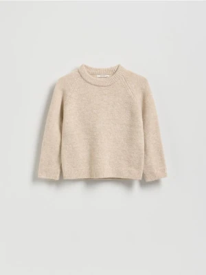 Reserved - Gładki sweter - beżowy