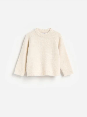 Reserved - Gładki sweter - beżowy