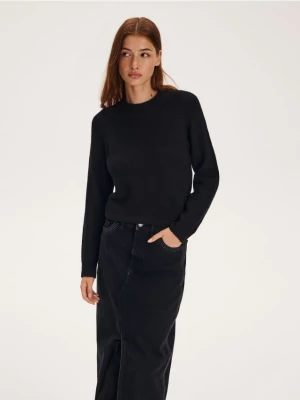 Reserved - Gładki sweter - czarny