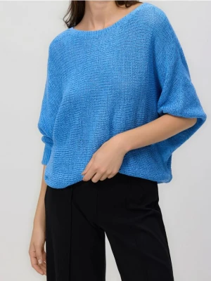 Reserved - Gładki sweter - jasnoniebieski