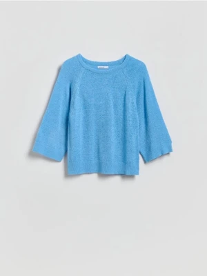 Reserved - Gładki sweter - jasnoniebieski