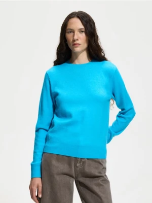 Reserved - Gładki sweter - niebieski