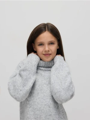 Reserved - Gładki sweter z golfem - jasnoszary