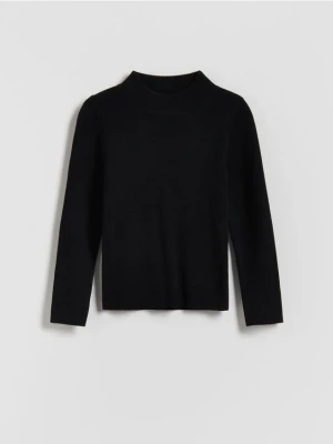 Reserved - Gładki sweter z wiskozy - czarny