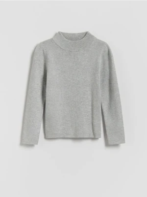 Reserved - Gładki sweter z wiskozy - jasnoszary