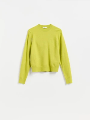 Reserved - Gładki sweter - zielony
