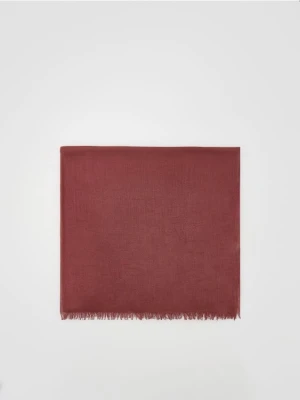 Reserved - Gładki szal - bordowy