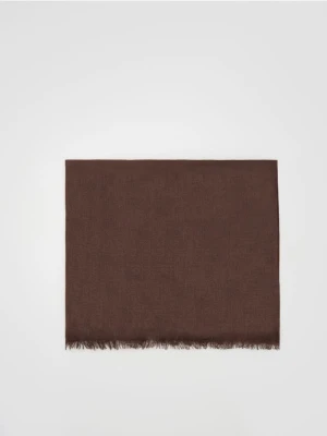 Reserved - Gładki szal - ciemnobrązowy
