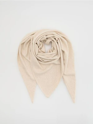 Reserved - Gładki szal - kremowy