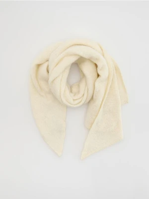 Reserved - Gładki szal - kremowy