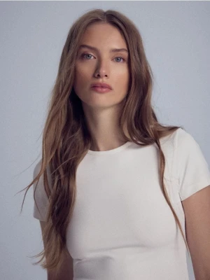 Reserved - Gładki t-shirt - biały