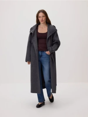 Reserved - Gładki top - brązowy