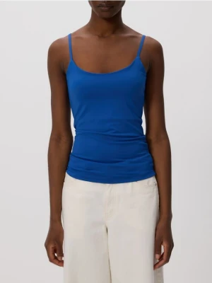 Reserved - Gładki top na ramiączkach - niebieski