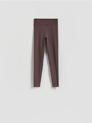 Reserved - Gładkie legginsy - brązowy