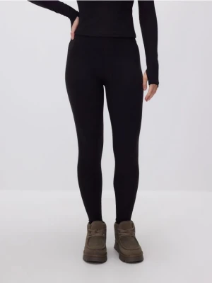 Reserved - Gładkie legginsy - czarny