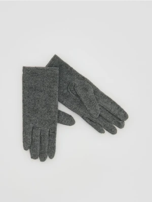 Reserved - Gładkie rękawiczki - szary
