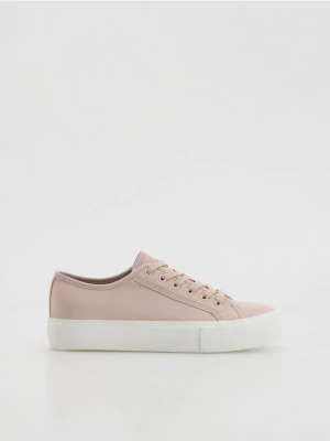 Reserved - Gładkie sneakersy - ciemnobrązowy