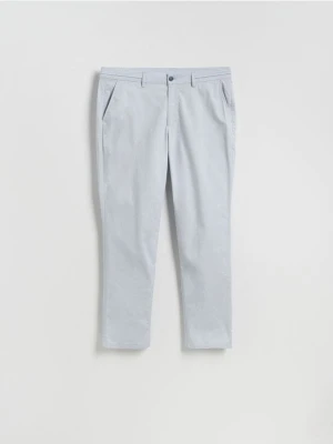 Reserved - Gładkie spodnie chino slim - niebieski