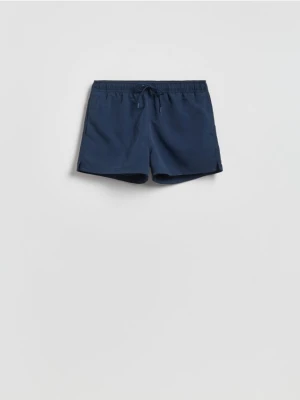 Reserved - Gładkie szorty plażowe - granatowy