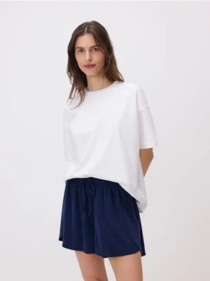 Reserved - Gładkie szorty z modalem - granatowy