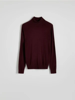 Reserved - Golf z domieszką jedwabiu - bordowy