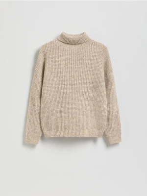 Reserved - Golf z domieszką wełny - złamana biel