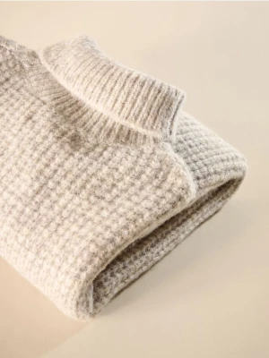 Reserved - Golf z domieszką wełny - złamana biel