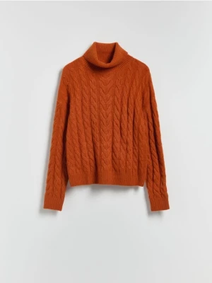 Reserved - Golf z ozdobnym splotem - miedziany