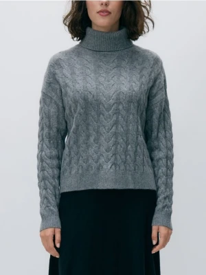 Zdjęcie produktu Reserved - Golf z ozdobnym splotem - szary