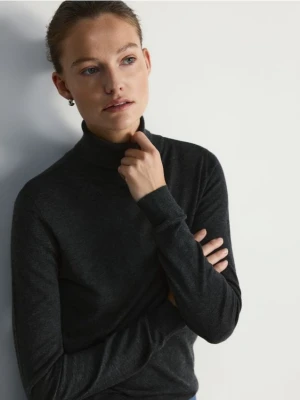 Reserved - Golf z wełną - ciemnoszary