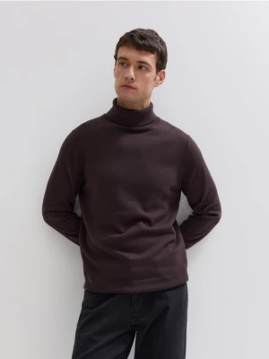 Reserved - Golf z wełny merino - ciemnobrązowy