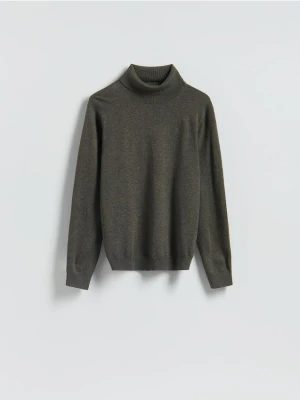 Reserved - Golf z wełny merino - ciemnozielony