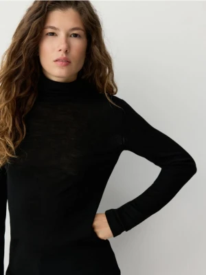 Reserved - Golf z wełny merino - czarny