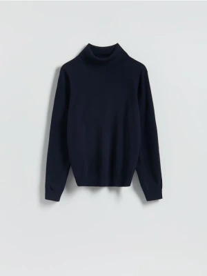 Reserved - Golf z wełny merino - granatowy