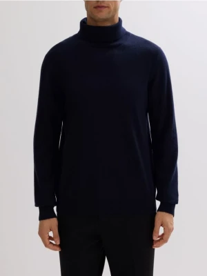 Reserved - Golf z wełny merino - granatowy