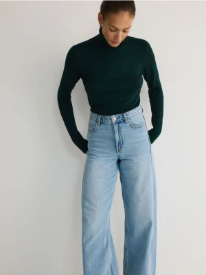 Reserved - Golf z wiskozą - ciemnozielony