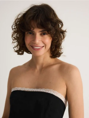 Zdjęcie produktu Reserved - Gorset z kontrastową koronką - czarny