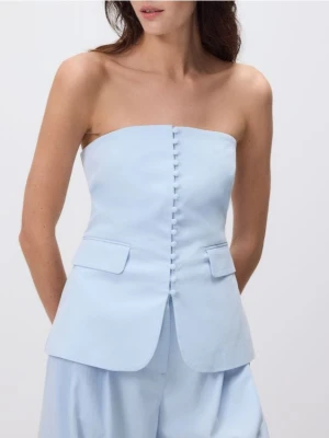 Reserved - Gorsetowy top - jasnoniebieski