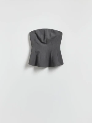 Reserved - Gorsetowy top - jasnoszary