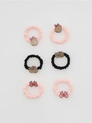 Reserved - Gumki do włosów Pusheen 6 pack - wielobarwny