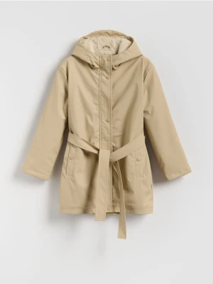 Reserved - Gumowany płaszcz - beżowy