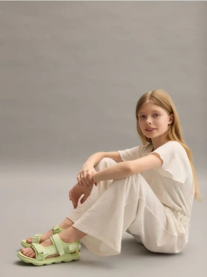 Reserved - Gumowe sandały - jasnozielony