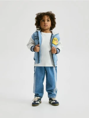 Reserved - Jeansowa bomberka SmileyWorld® - niebieski