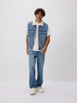 Reserved - Jeansowa kamizelka - niebieski