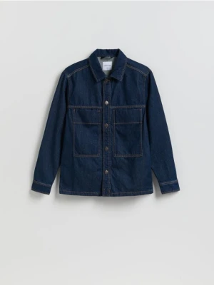 Reserved - Jeansowa koszula comfort fit - granatowy