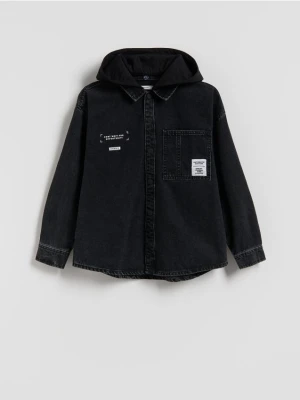 Reserved - Jeansowa koszula - czarny