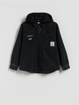 Reserved - Jeansowa koszula - czarny