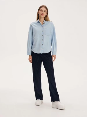 Reserved - Jeansowa koszula - jasnoniebieski