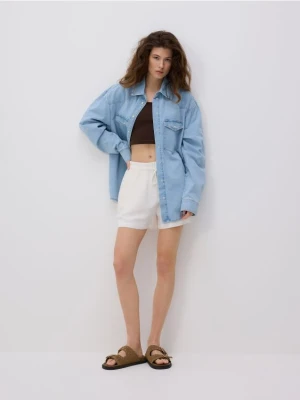 Reserved - Jeansowa koszula oversize - niebieski