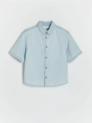 Reserved - Jeansowa koszula oversize - niebieski